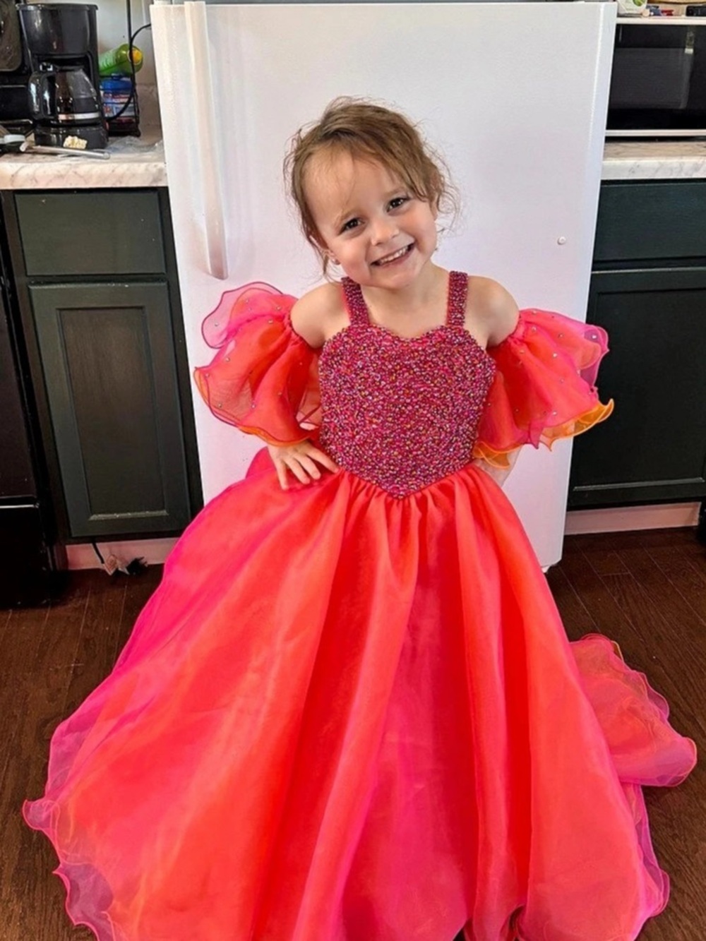Kids OMC size 2 Formal Pink & Orange Dress Like New